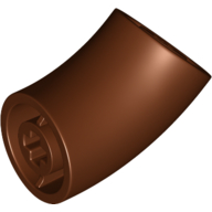 Brick Round 2 × 2 D. Tube with 45° Elbow and Axle Holes (Crossholes) at Each End [SHORT]