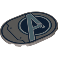 Tile Round 6 × 8 with Avengers 'A' Logo Print Mattsilber