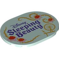 Tile Round 6 × 8 with Dark Purple 'DISNEY Sleeping Beauty' print Hellaqua