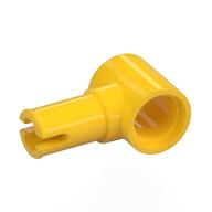 Technic Pin Connector Hub with 1 Pin with Friction Ridges Lengthwise [Centered Friction Ridge] Gelb