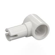 Technic Pin Connector Hub with 1 Pin with Friction Ridges Lengthwise [Centered Friction Ridge] White