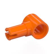Technic Pin Connector Hub with 1 Pin with Friction Ridges Lengthwise [Centered Friction Ridge] Orange