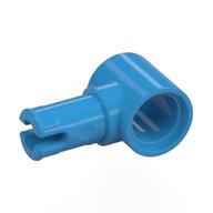 Technic Pin Connector Hub with 1 Pin with Friction Ridges Lengthwise [Centered Friction Ridge] Dark Azure