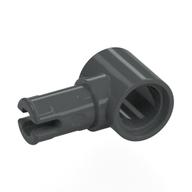 Technic Pin Connector Hub with 1 Pin with Friction Ridges Lengthwise [Centered Friction Ridge] Dunkelblaugrau