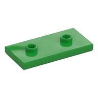 Plate Special 2 × 4 with Groove and Two Center Studs (Jumper) Bright Green