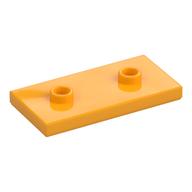 Plate Special 2 × 4 with Groove and Two Center Studs (Jumper) Bright Light Orange