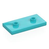 Plate Special 2 × 4 with Groove and Two Center Studs (Jumper) Mittelazur