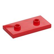 Plate Special 2 × 4 with Groove and Two Center Studs (Jumper) Rot