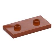 Plate Special 2 × 4 with Groove and Two Center Studs (Jumper) Dunkelorange