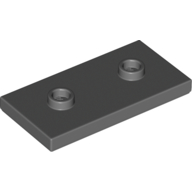 Plate Special 2 × 4 with Groove and Two Center Studs (Jumper) Dark Bluish Gray