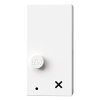 Braille Brick 2 × 4 with 1 Studs ⠄and '. x ' Print White
