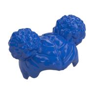 Hair Two Round Buns [Plain] Blau