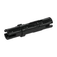 Technic Pin Long with Friction Ridges Lengthwise, 2 Center Slots Black