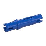 Technic Pin Long with Friction Ridges Lengthwise, 2 Center Slots Blue
