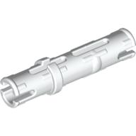 Technic Pin Long with Friction Ridges Lengthwise, 2 Center Slots White