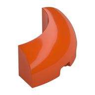 Brick Round Corner 3 × 3 × 1 No Studs Reddish Orange