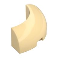 Brick Round Corner 3 × 3 × 1 No Studs Tan