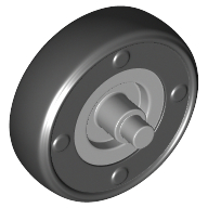 Rad 14.4 mm mit Stange Hellblaugrau
