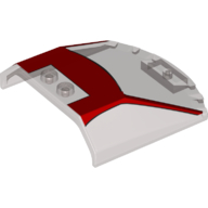 Windscreen 6 × 6 × 1 1/3 with Red Edge Trim And Top Print Trans-Brown
