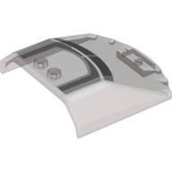 Windscreen 6 × 6 × 1 1/3 with White/Light Bluish Grey Cockpit Print Transparent-Braun