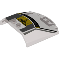 Windscreen 6 × 6 × 1 1/3 with Yellow Wings, 'Corvette' Print Transparent-Braun