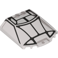 Windscreen 6 × 6 × 1 1/3 with Black and Silver Lines (Cockpit) Print Transparent-Braun