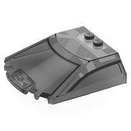 Windscreen 6 × 6 × 1 1/3 with Dark Bluish Grey Cockpit, White Squares print Trans-Black