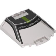 Windscreen 6 × 6 × 1 1/3 with 'ASTON MARTIN RACING' print Transparent-Braun