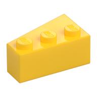 Brick Wedged, Angled 3 × 2 Right Yellow