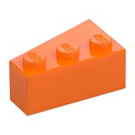 Stein keilförmig, abgewinkelt 3 × 2 rechts Orange