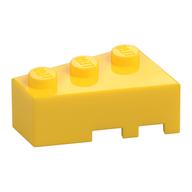 Brick Wedged, Angled 3 × 2 Left Yellow