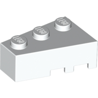 Brick Wedged, Angled 3 × 2 Left White