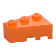 Brick Wedged, Angled 3 × 2 Left Orange