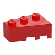 Brick Wedged, Angled 3 × 2 Left Red