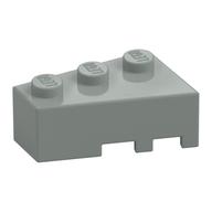 Brick Wedged, Angled 3 × 2 Left Light Gray