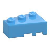 Brick Wedged, Angled 3 × 2 Left Medium Blue