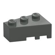 Brick Wedged, Angled 3 × 2 Left Dark Gray