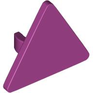 Road Sign Clip-on 2.2 × 2.667 Triangular with Open O Clip Magenta