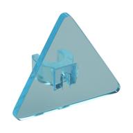 Road Sign Clip-on 2.2 × 2.667 Triangular with Open O Clip Trans-Light Blue