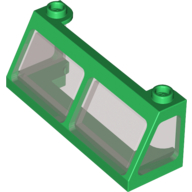 Windscreen 2 × 6 × 2 Train with Trans-Brown Glass Green