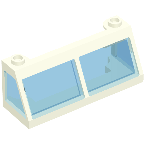 Windschutzscheibe 2 × 6 × 2 Zug mit transparent-Licht blau Glas Weiß