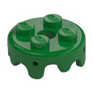 Plate Special Round 2 × 2 with Melting Drops/Icing on Sides Green