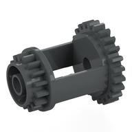 Technic Gear Differential, 24 -16 Tooth with Clutch on Both Sides Dark Bluish Gray
