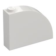 Brick Curved 1 × 4 × 2 2/3 White