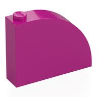 Brick Curved 1 × 4 × 2 2/3 Magenta