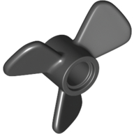 Propeller 3 Blade 3 Diameter with Pin Hole in Schwarz