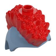 Hair Mohawk Red, with One Stud on Top Sand Blue