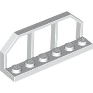 Plate Special 1 × 6 with Train Wagon End Fence White