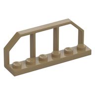 Plate Special 1 × 6 with Train Wagon End Fence Dark Tan