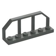 Plate Special 1 × 6 with Train Wagon End Fence Dark Gray